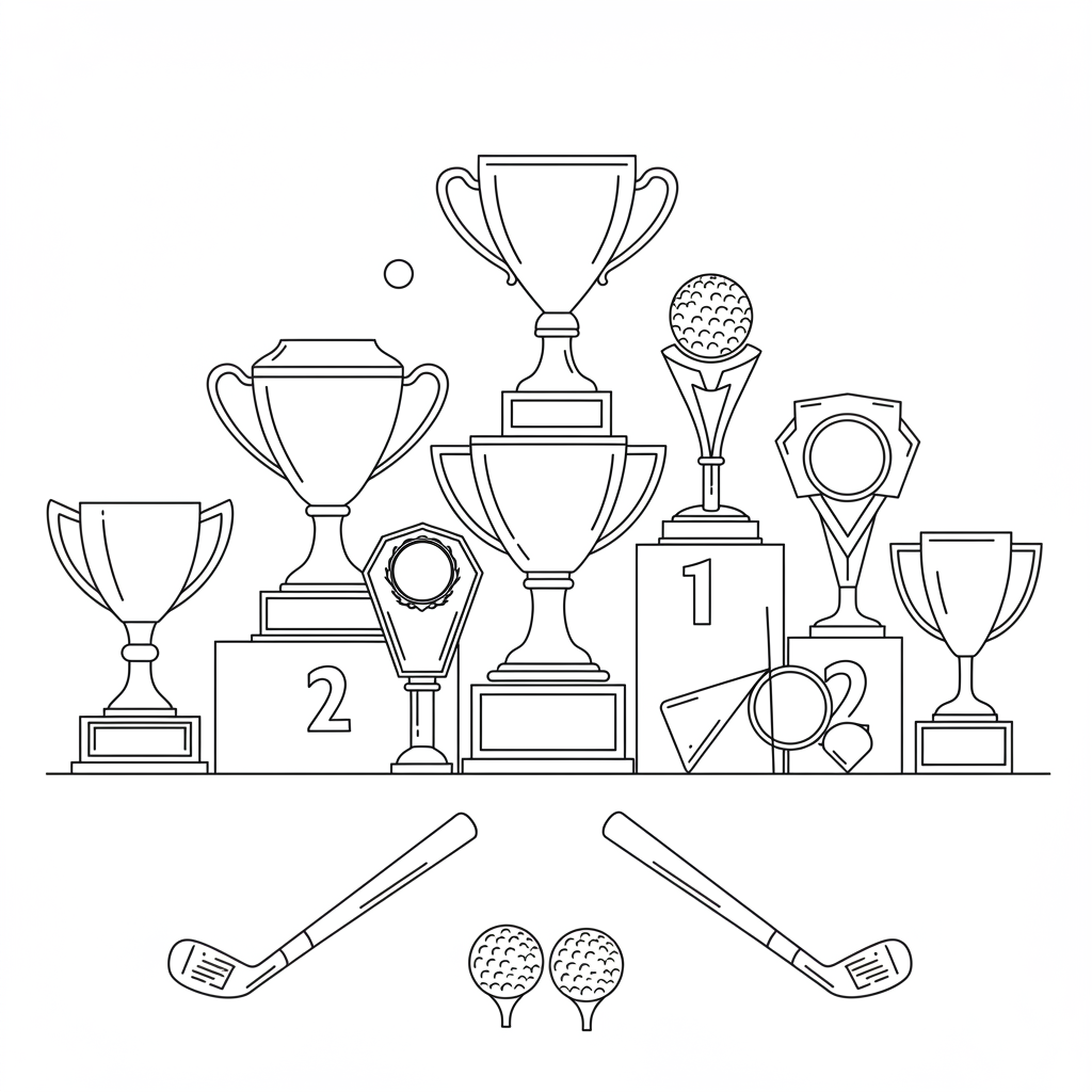 Golfing Trophies Icons